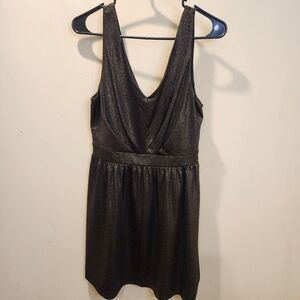 One Clothing Los Angeles Women'd Elegant Metallic  Sleeveless Party Dress L